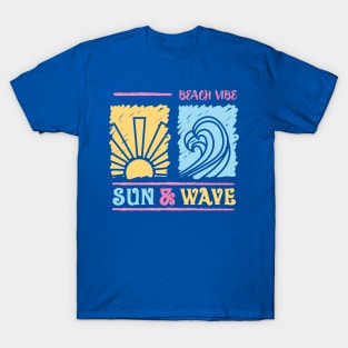 Sun and Wave Summer Beach T-Shirt